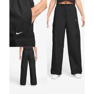 Nike NWT Sportswear Everything Wovens Mid-Rise Cargo Pants Black/White XS